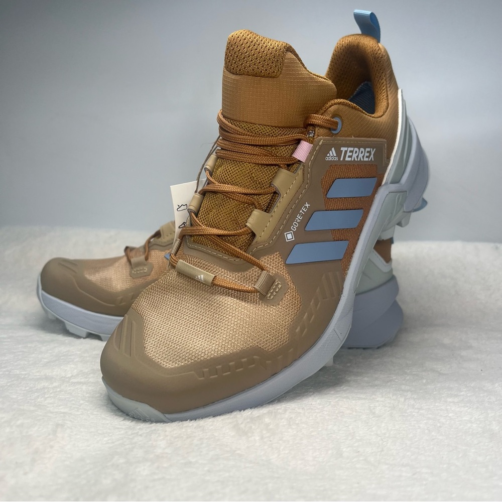 Adidas Terrex Swift R3 GRX Tan and Gray Outdoor Hiking Shoes